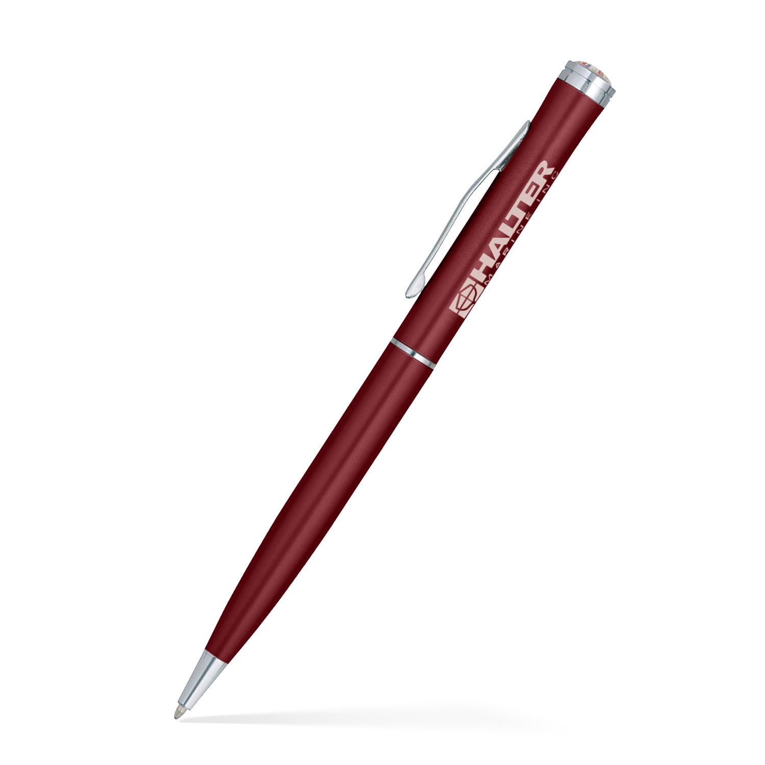 Aluminum Ballpoint Twist Metal Pen w/ Epoxy Dome Accent 16