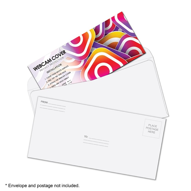 Security Mask Webcam Cover on Cardstock Mailer for No. 10 Envelope 2