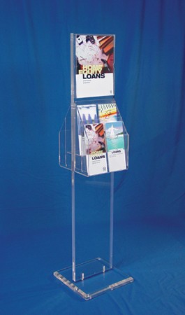 2-Sided Clear Acrylic Floor Sign & Literature Holder