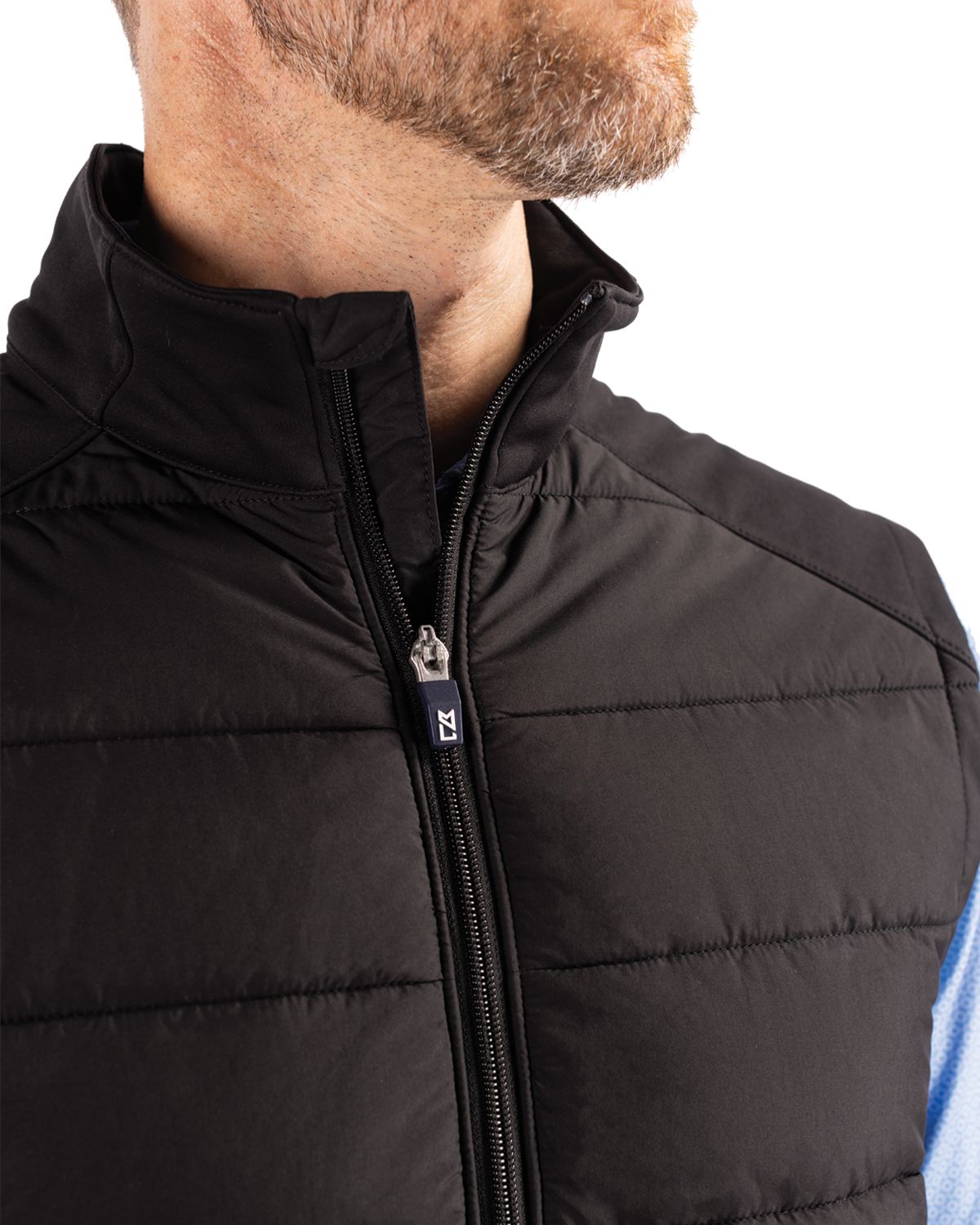 Evoke Hybrid Softshell Recycled Mens Full Zip Vest