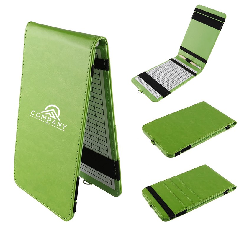 Pu Leather Golf Scorecard Holder With Pen 4