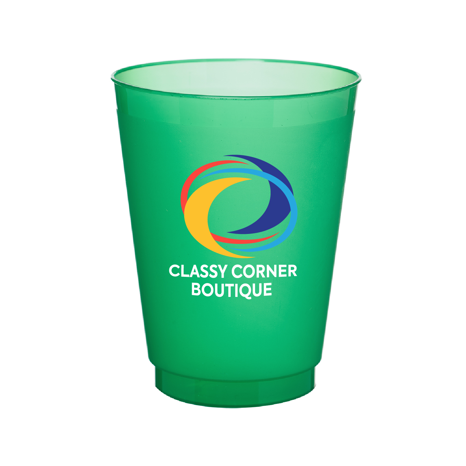 16 oz. Court Side Frosted Plastic Stadium Cup (Full Color Imprint) 4