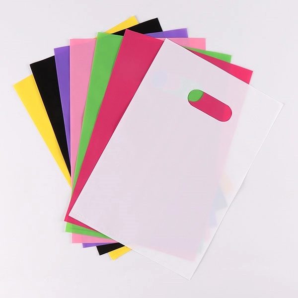 7" x 10.5" - Small Die Cut Handle Plastic Gift Bags 7