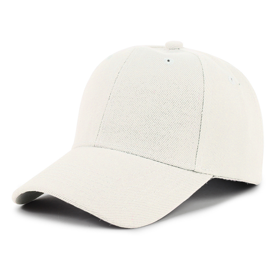 Kids' Stock Solid Color Polyester 6-Panel Cap 18