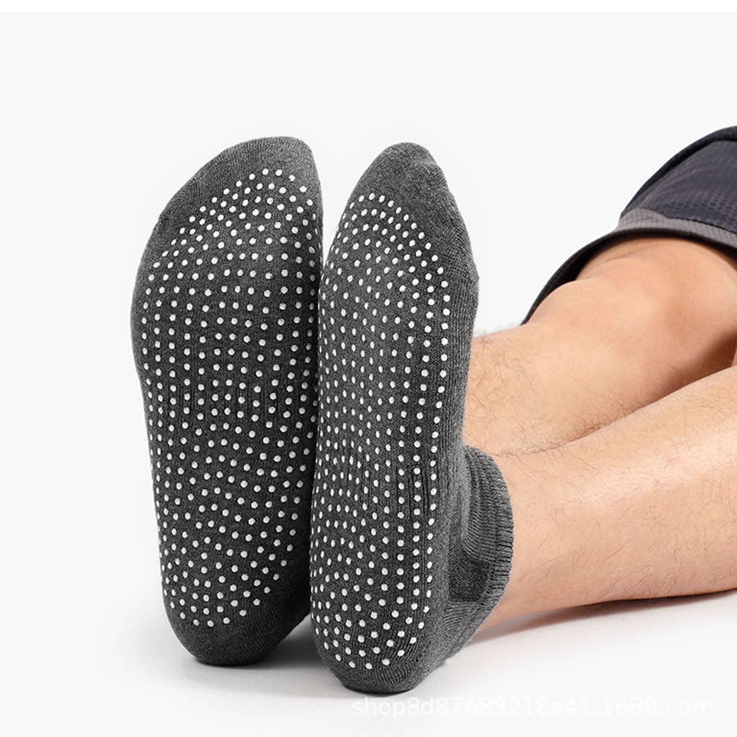 Breathable Wear-Resistant Silicone Grip Cotton Fitness Socks 7