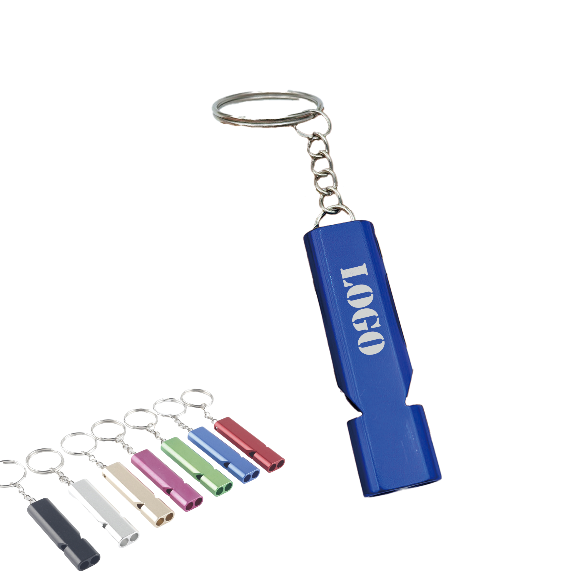 Outdoor Aluminum Whistle Key Chain 2