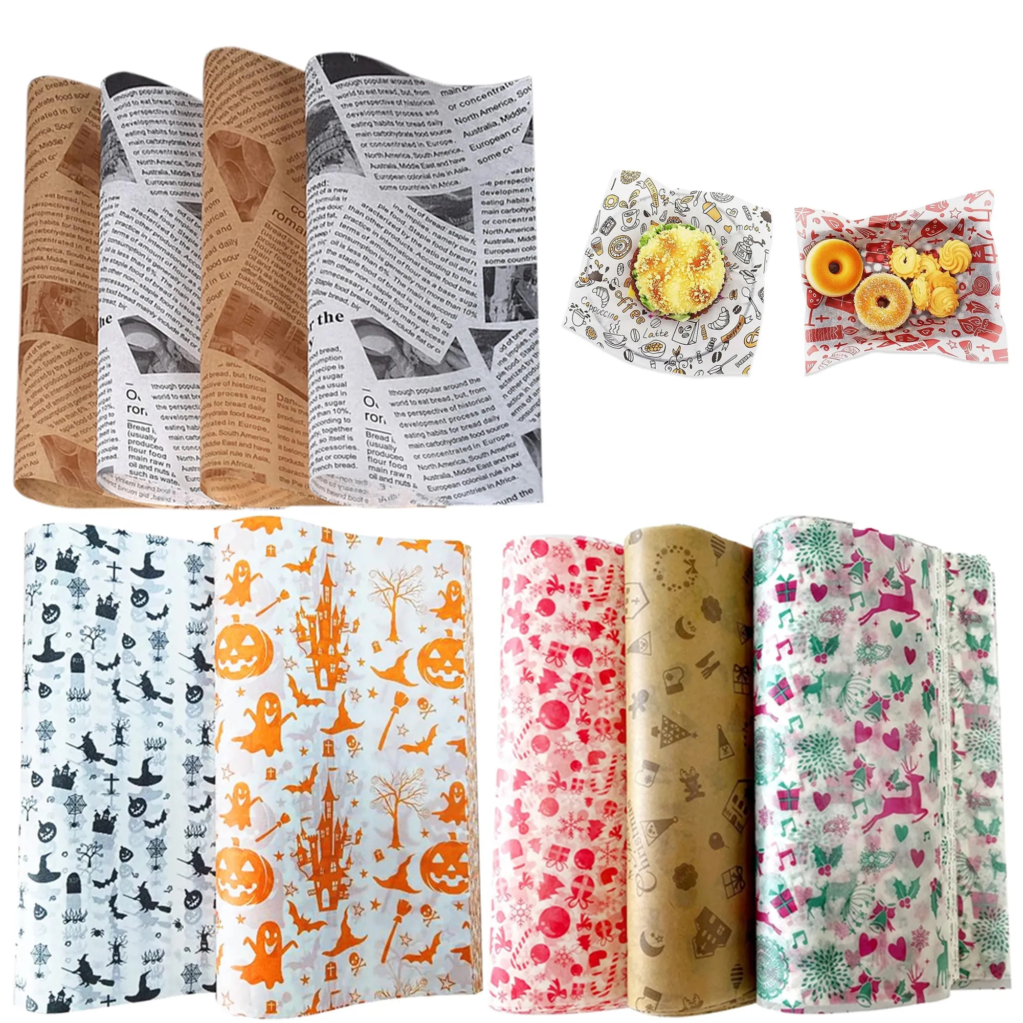 Custom Grease Proof Food Wrapping Liner Paper 2