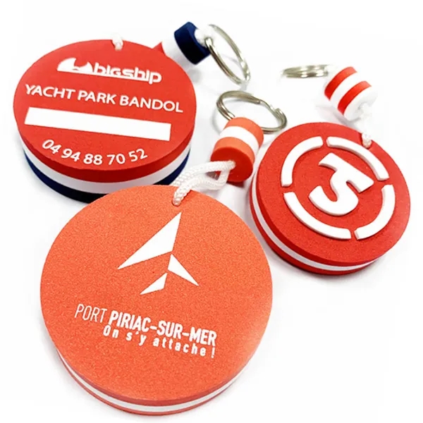Round Shaped EVA Foam Floatable Keyring 1