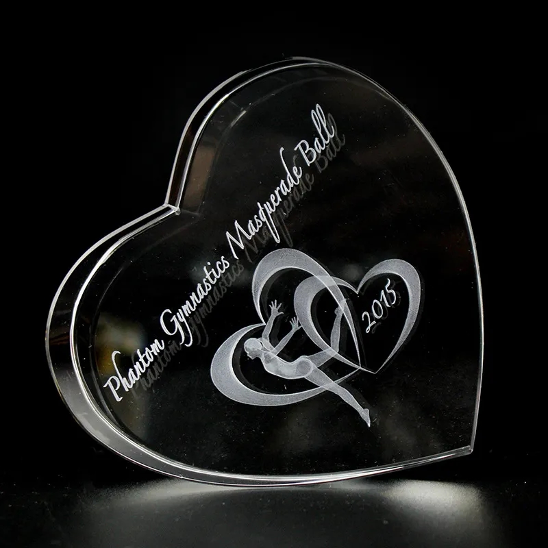 Crystal Heart Paperweight 3