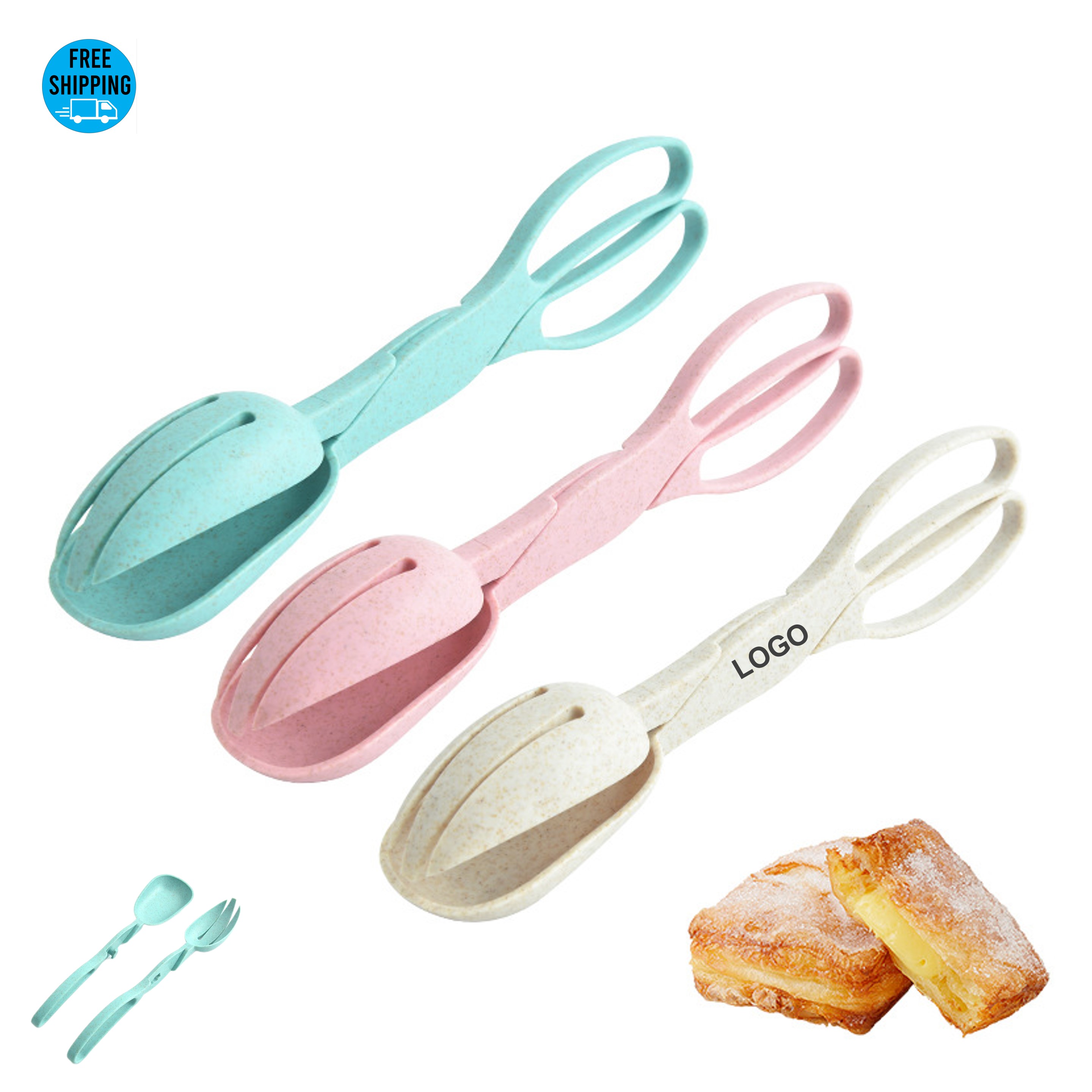 Wheat Straw Salad Tongs - OCEAN 3