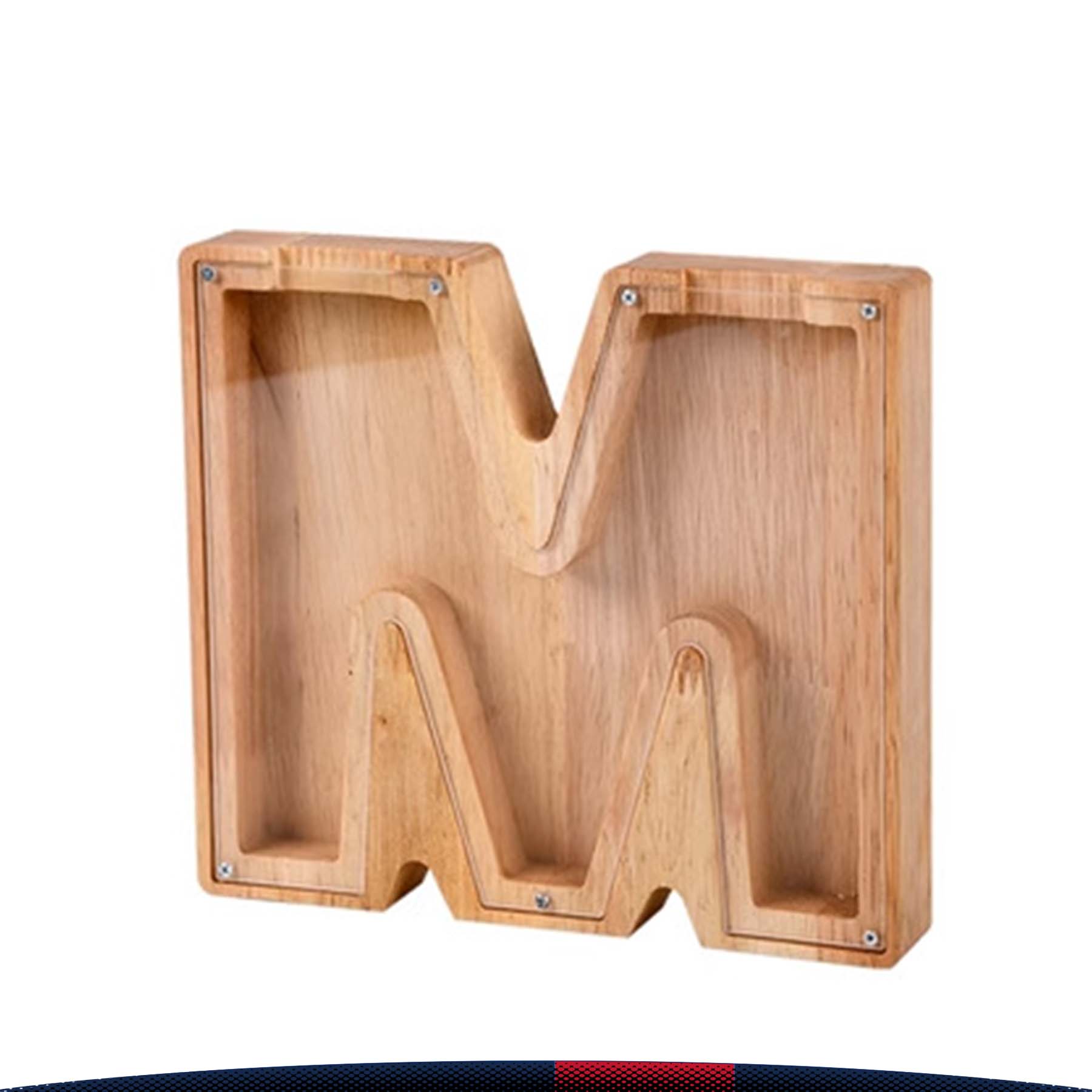 Wooden Letter Money Jar 25