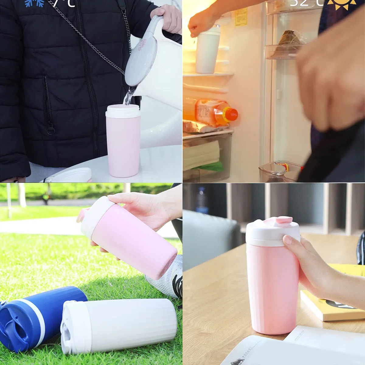 Multifunctional Silicone Double-Layer Insulated Cup 2