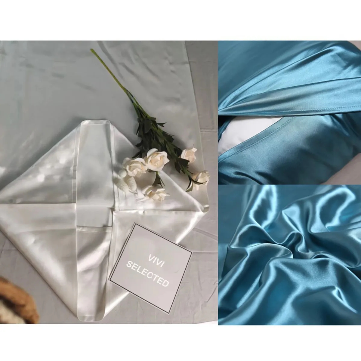 Standard Size Satin Pillow Cases 20x26-inches 2
