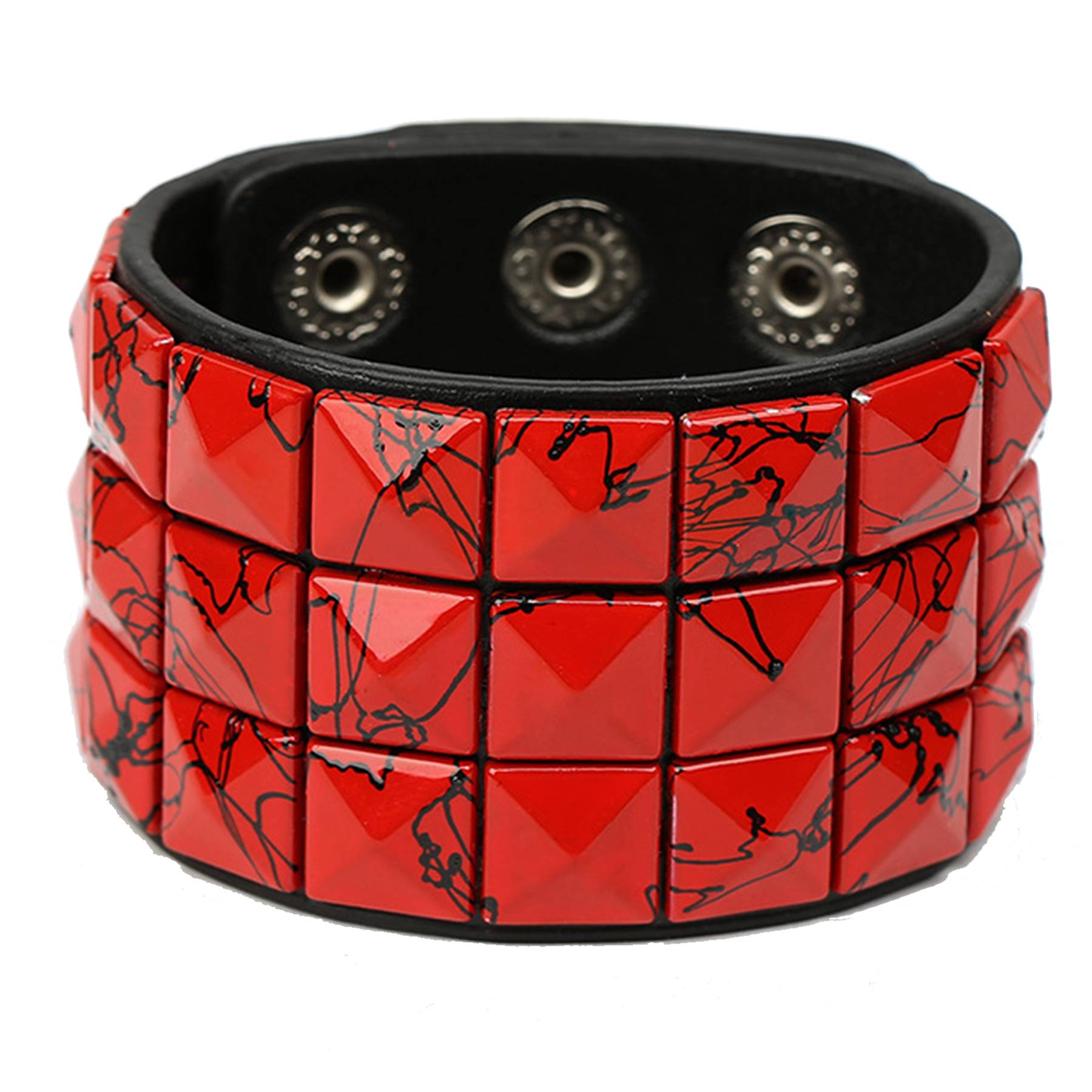 PU Multi-color square nail bracelet 6