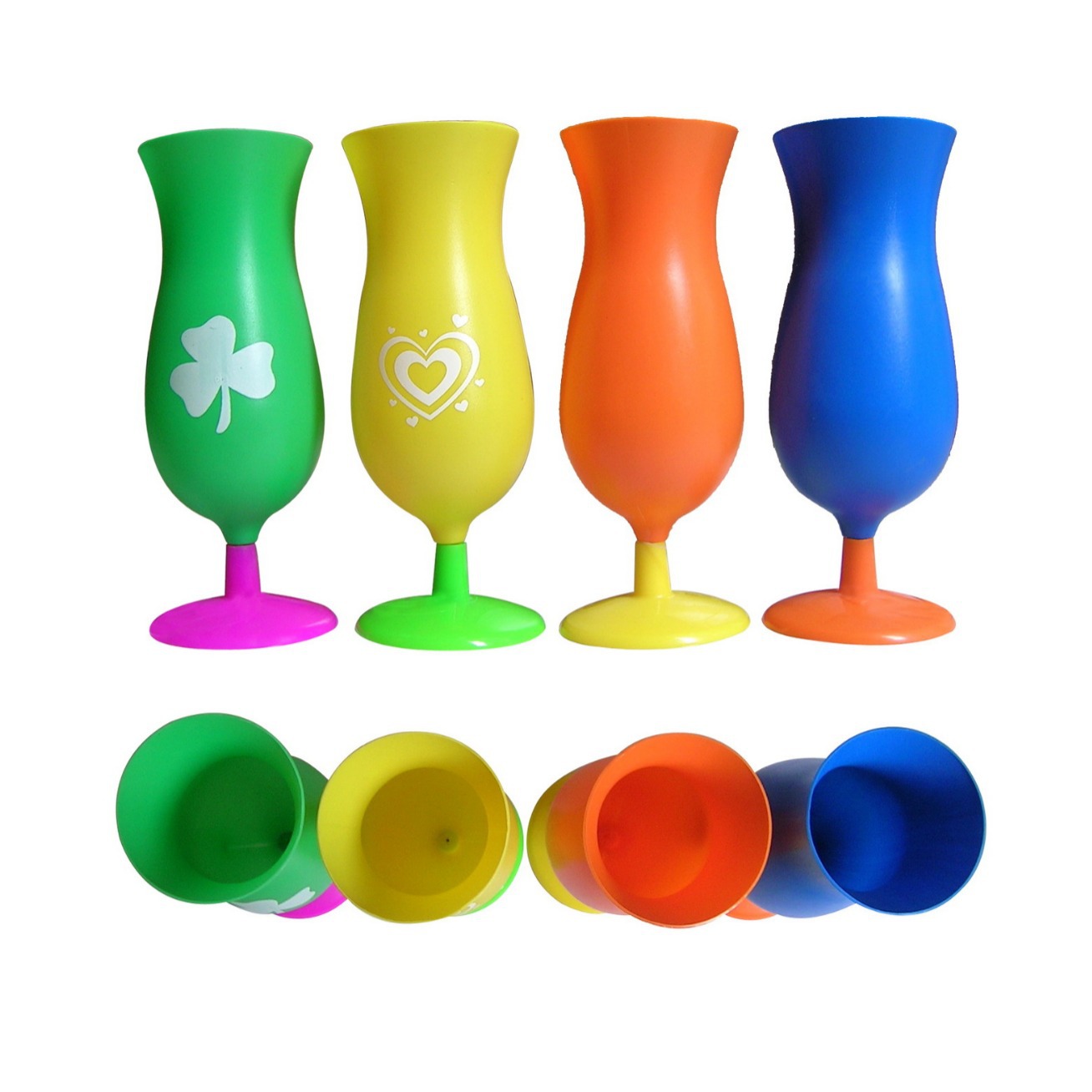 Neon Colored Hurricane Glasses 14Oz 4