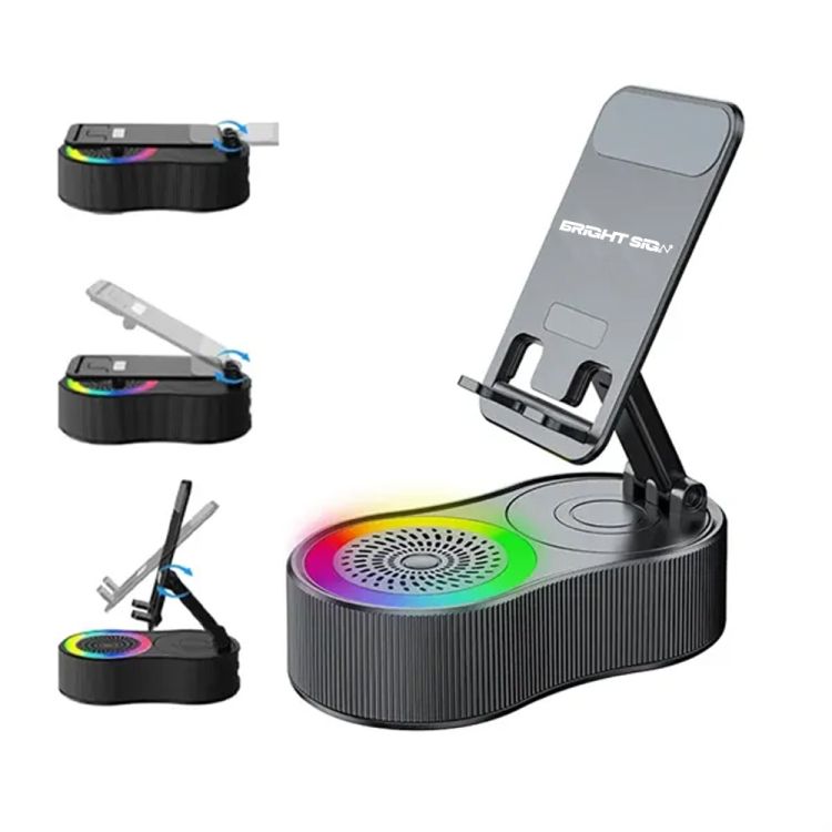 4-in-1 Multifunctional Cell Phone Stand with Bluetooth Speaker 2