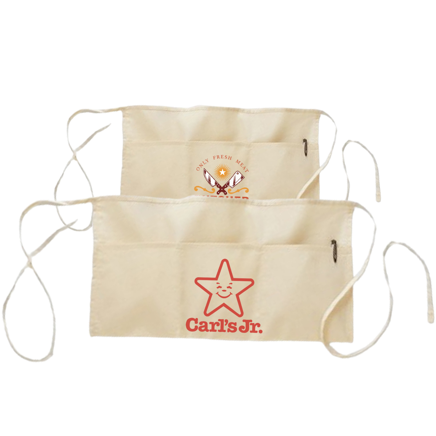 100% Cotton Fabric Waist Apron USA Decorated (24" x 12") 1