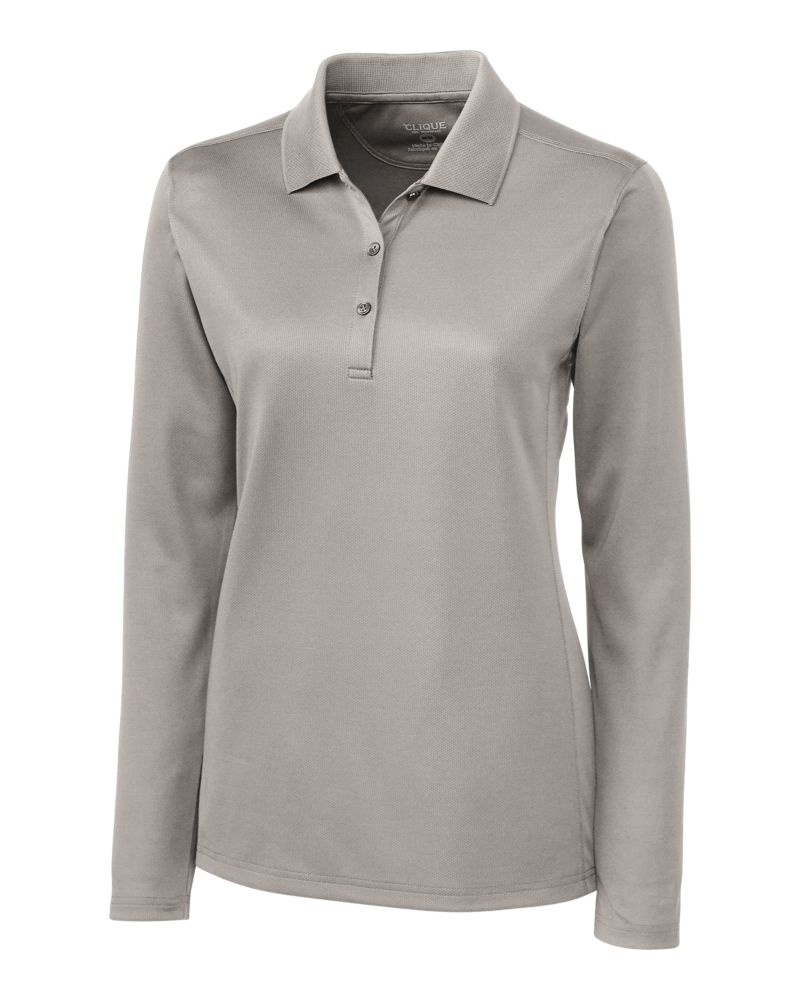 Clique Ice Pique Tech Womens Long Sleeve Polo 66