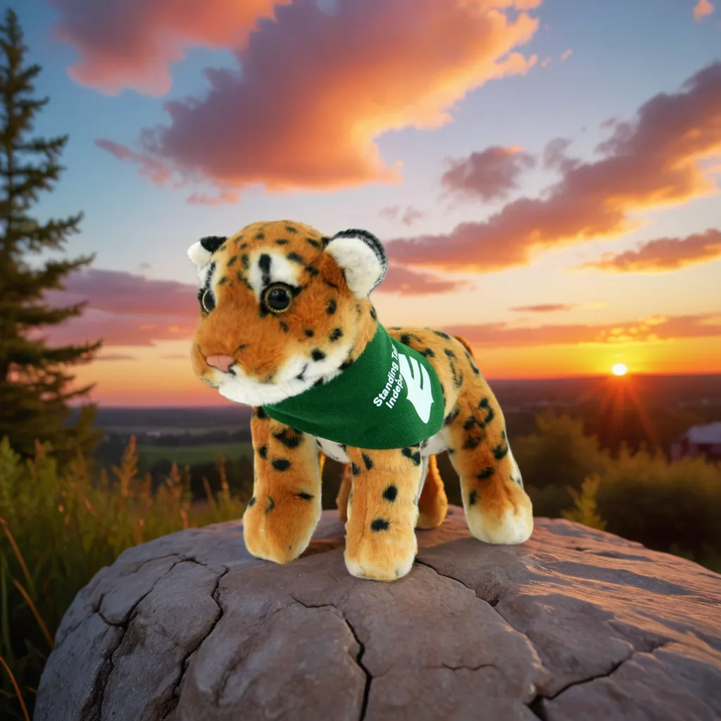 8" Jungle Animals Standing Brown Leopard 6