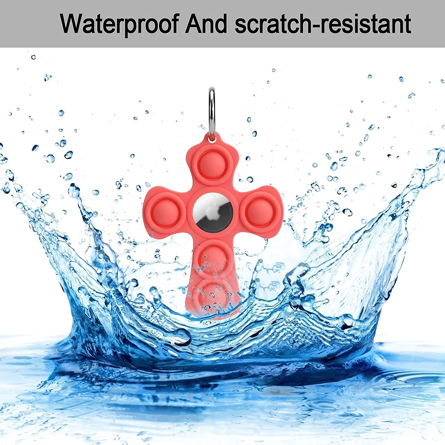 Cross Protective Sleeve Cover w/ Fidget Push Pop Bubble and Carabiner 9