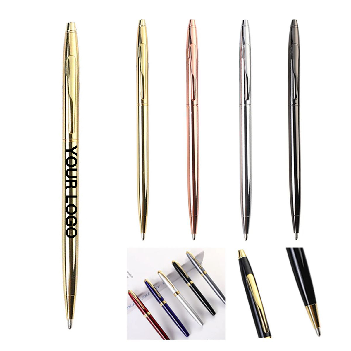 Elegant Metal Turning Pen with Smooth Ink Flow 2