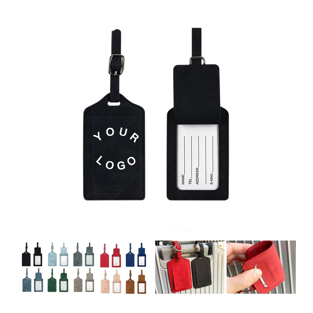 PU Leather Luggage Tag and Passport Cover 4