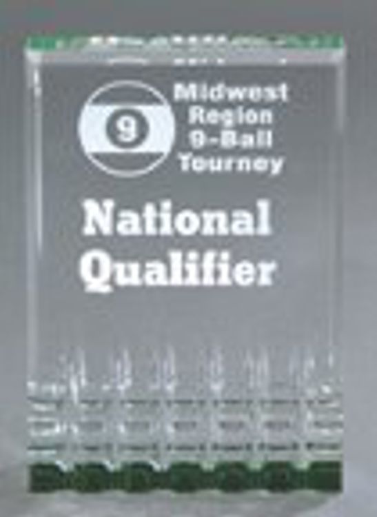 4.25" x 6" Green Mirage Acrylic Award