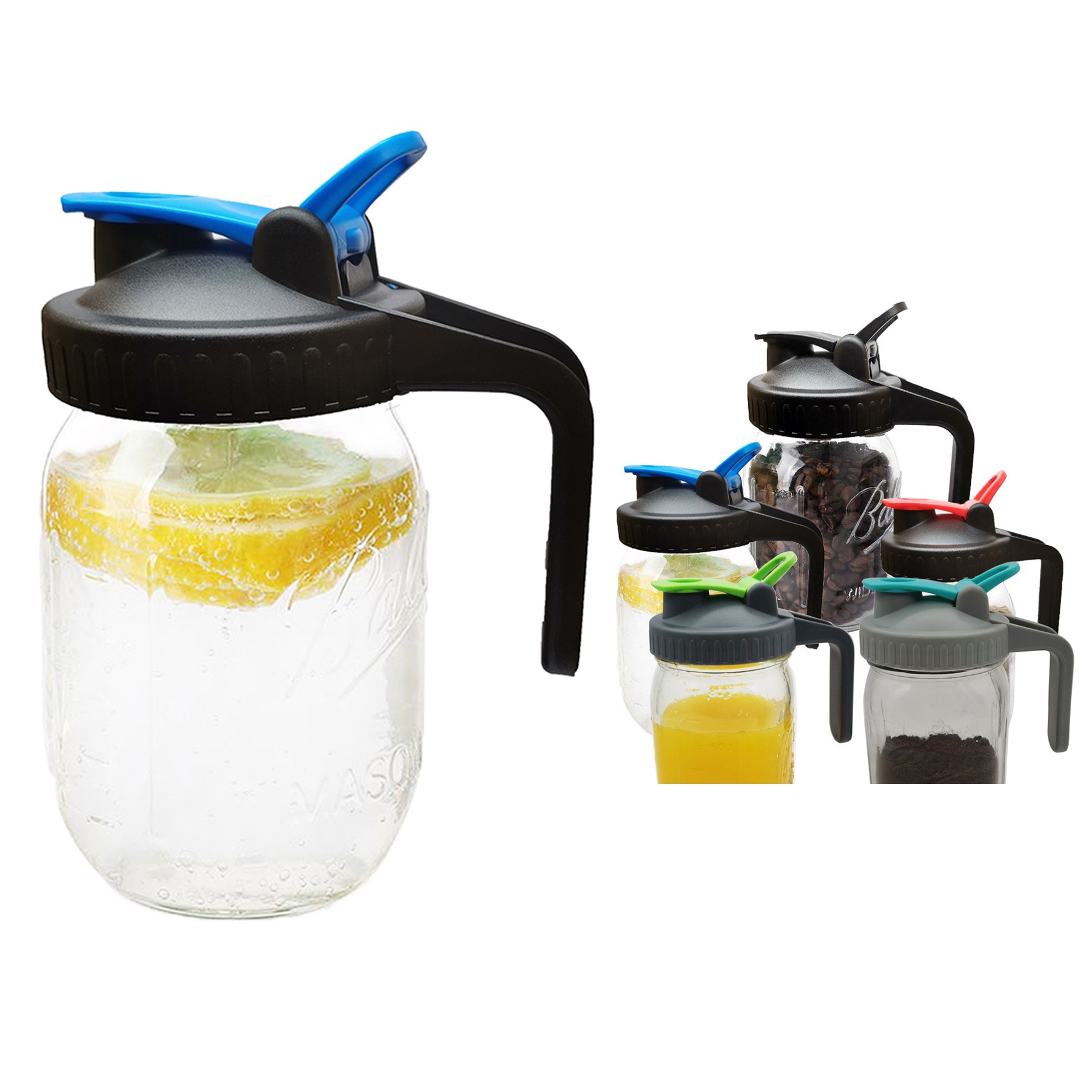 Heavy Duty Glass Mason Jar Pitcher 2