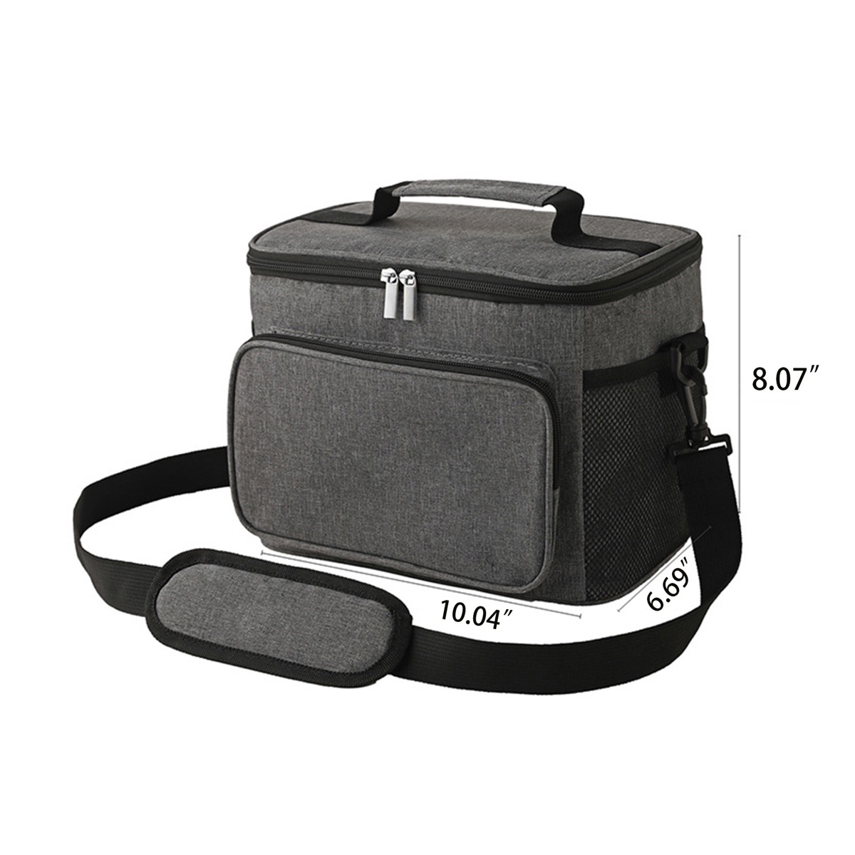 Oxford Cooler Bag with Mesh Pocket and Shoulder Straps 3