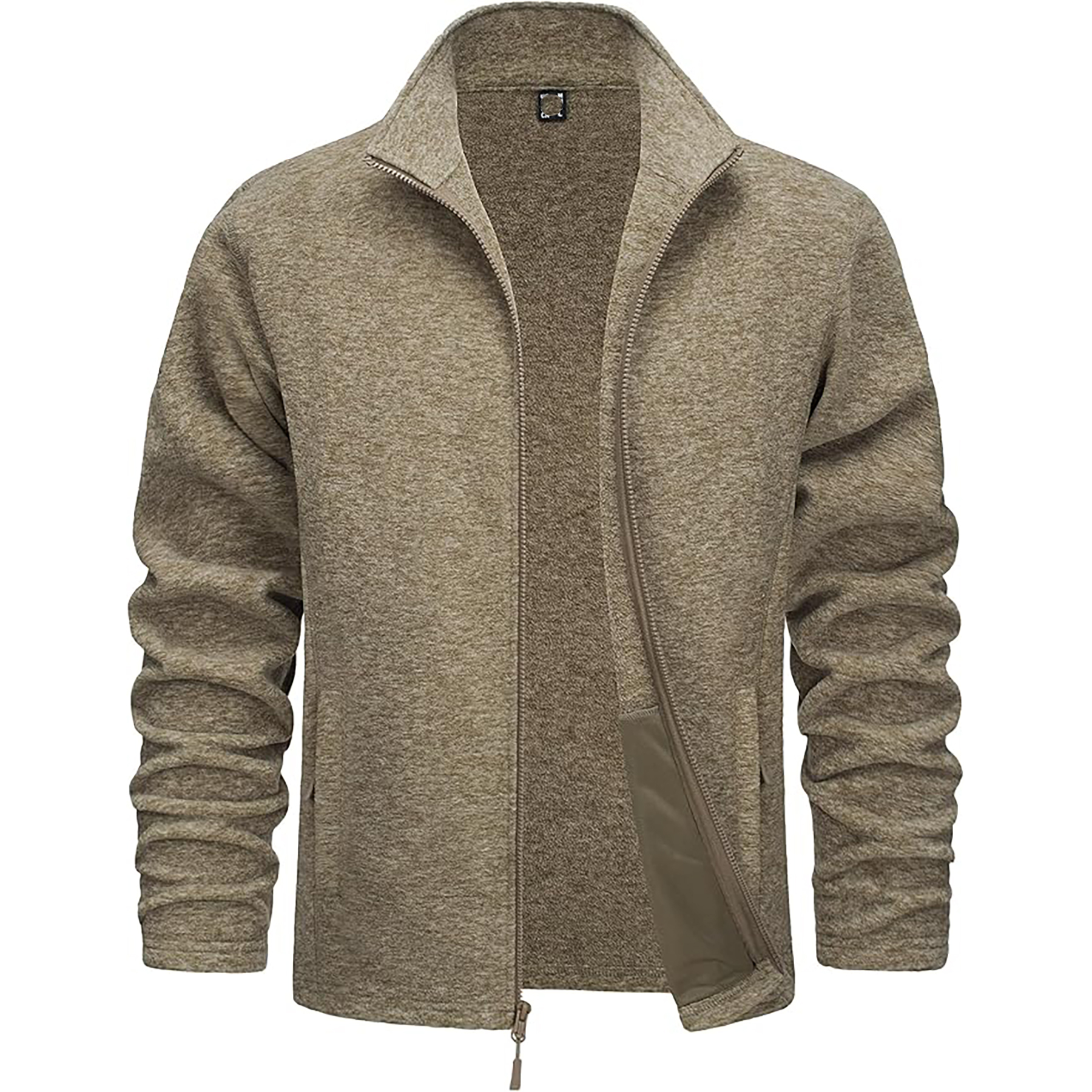 "Men Zipper Fleece Jacket Full zipper" 29