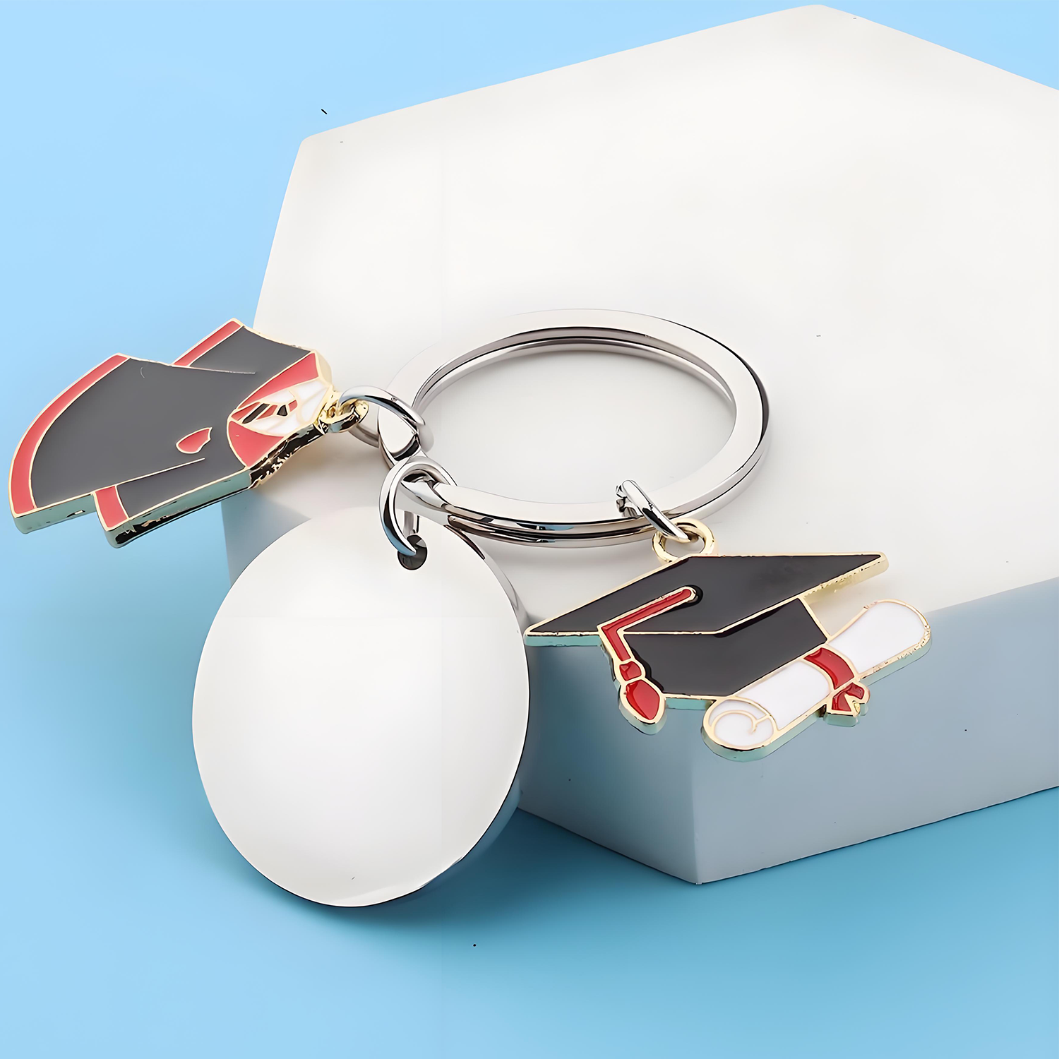 Creative Customized Graduation Stainless Steel Keychain 1