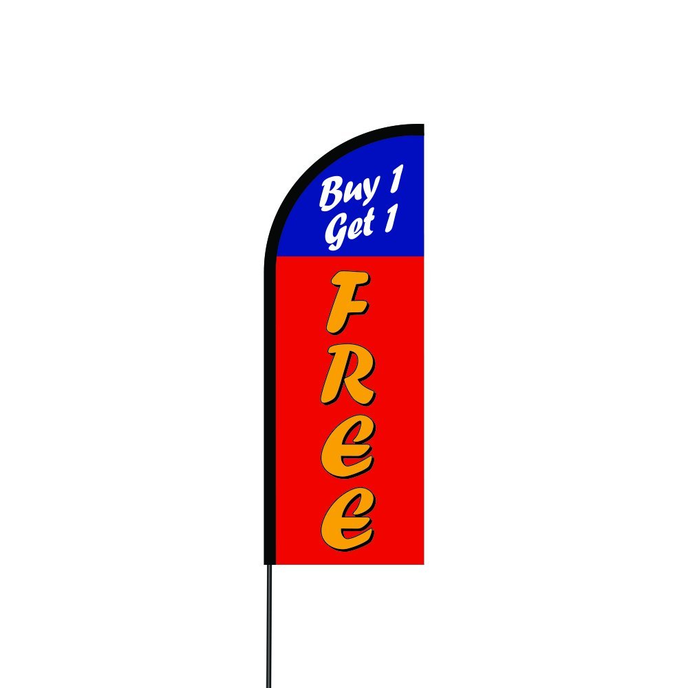 Buy One Get One Free Flag Kit 14' Feet Feather Flag Sign Outdoor Banner 2