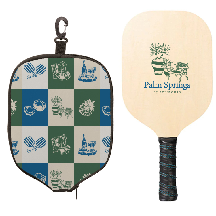 Sublimated Pickleball Cover & Paddle Gift Set 8