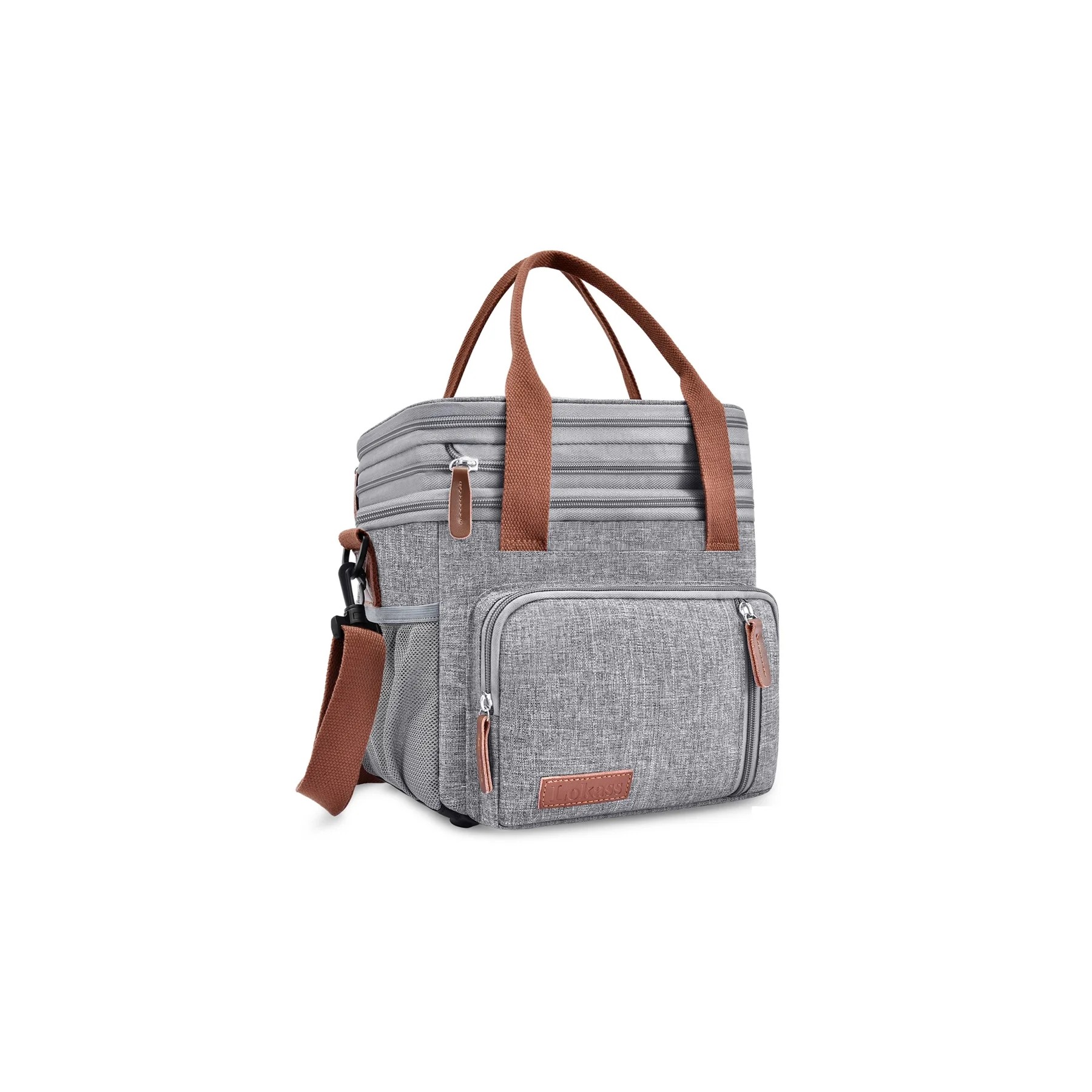Multipurpose Double Layer Lunch Cooler Bag W/ Side Pockets 3