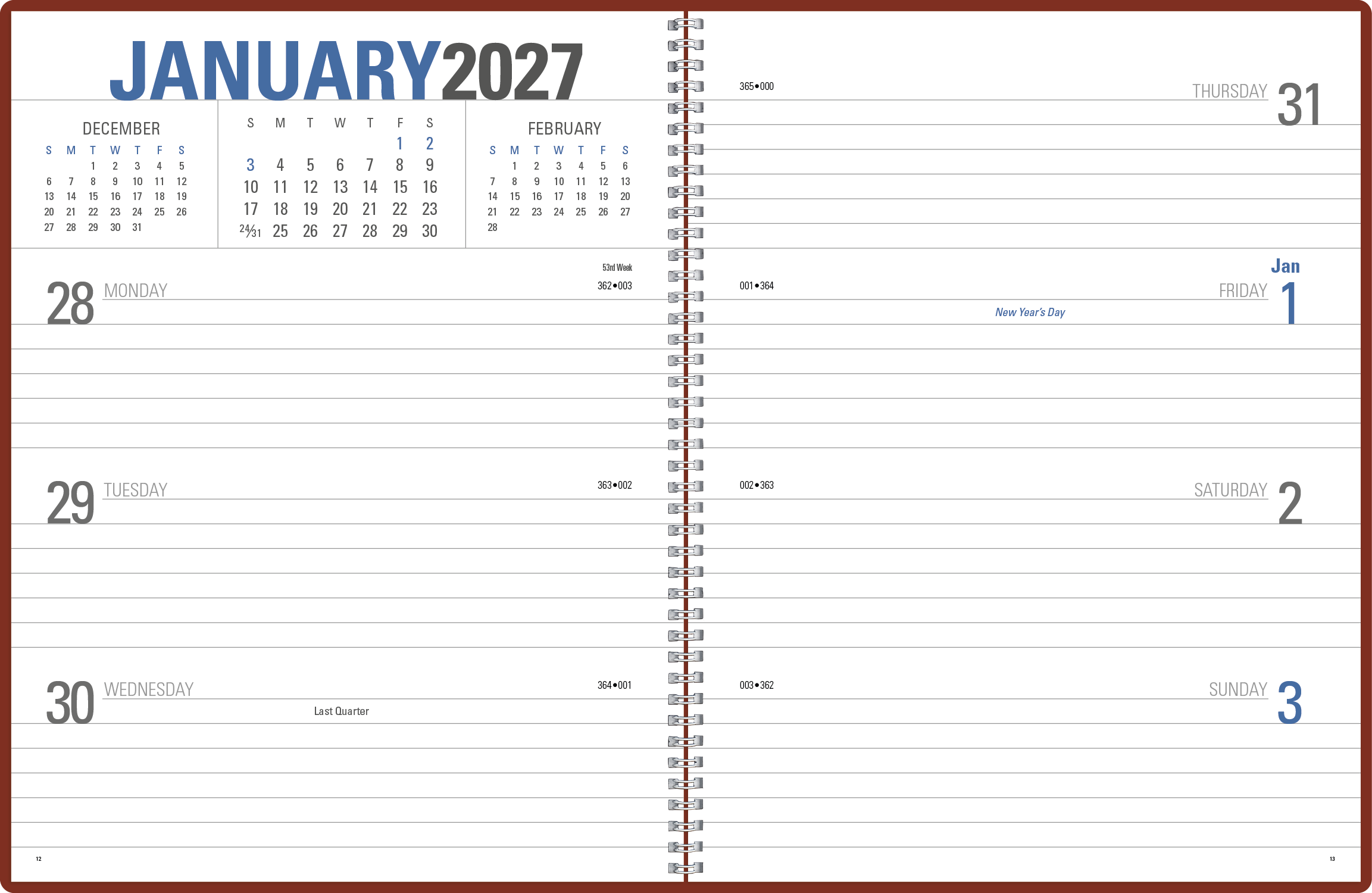 Triumph® Calendars Classic Weekly Planner 61