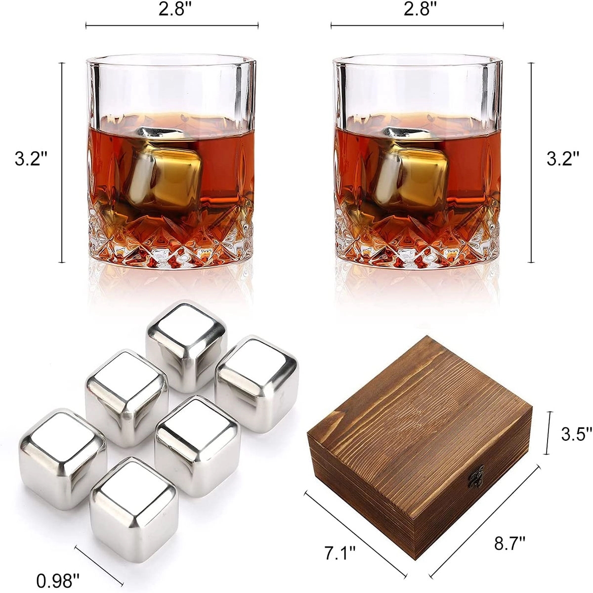Whiskey Stones Gift Set 3