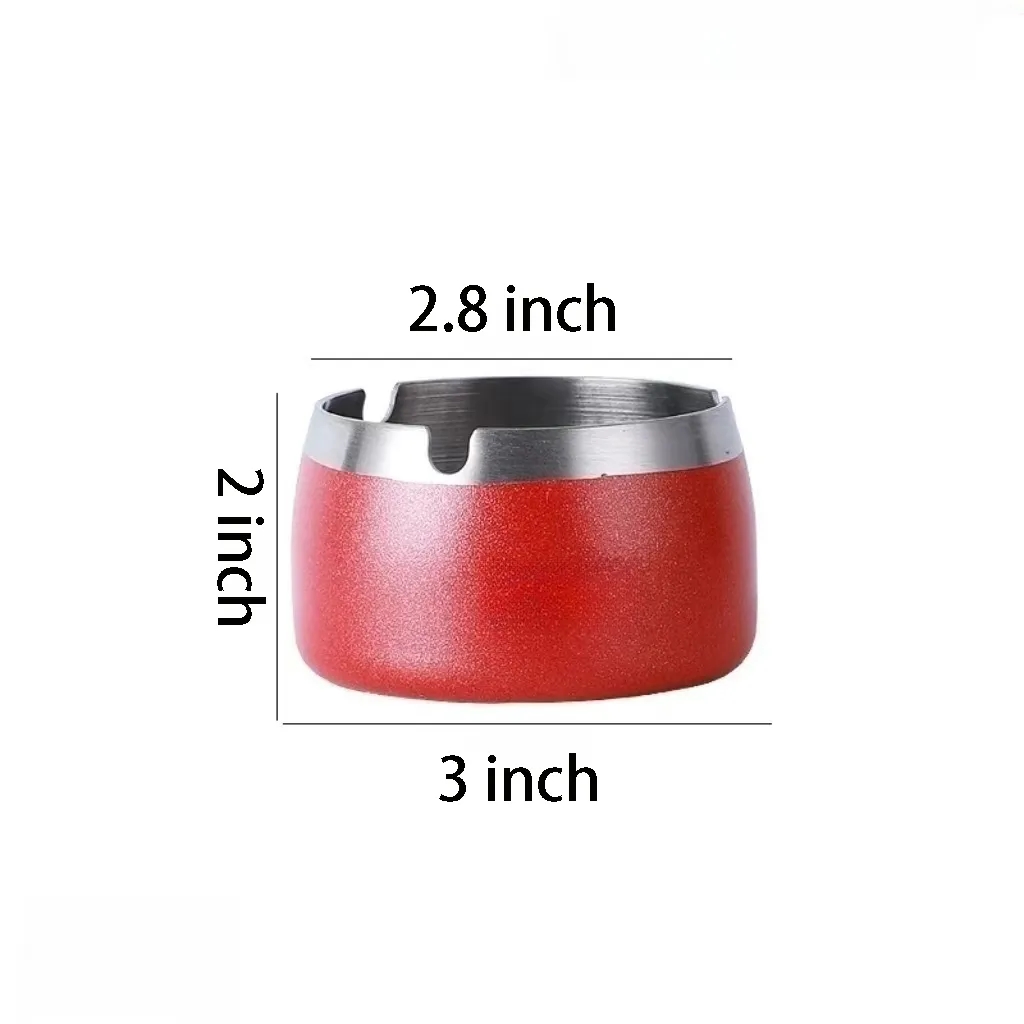 MOQ50 Colorful Stainless Steel Windproof Ashtray 6