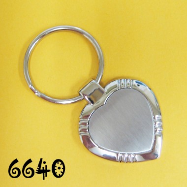 Silver Heart Shape Key Ring 2