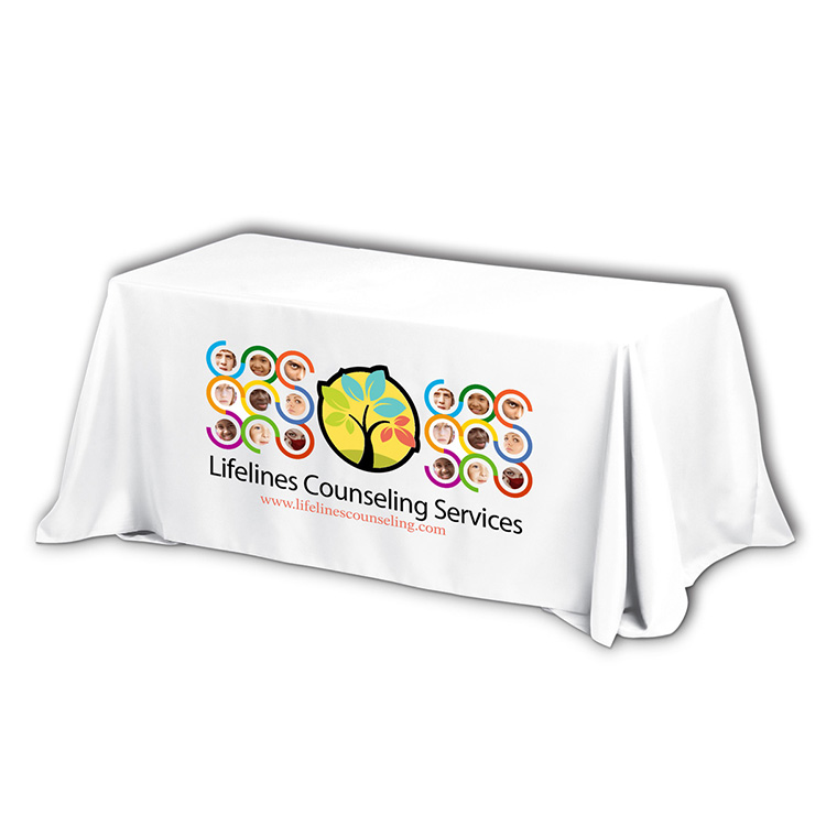 "Zenyatta Eight" 8 ft 4-Sided Throw Style Table Covers & Table Throws (PhotoImage Full Color) / Fits 40