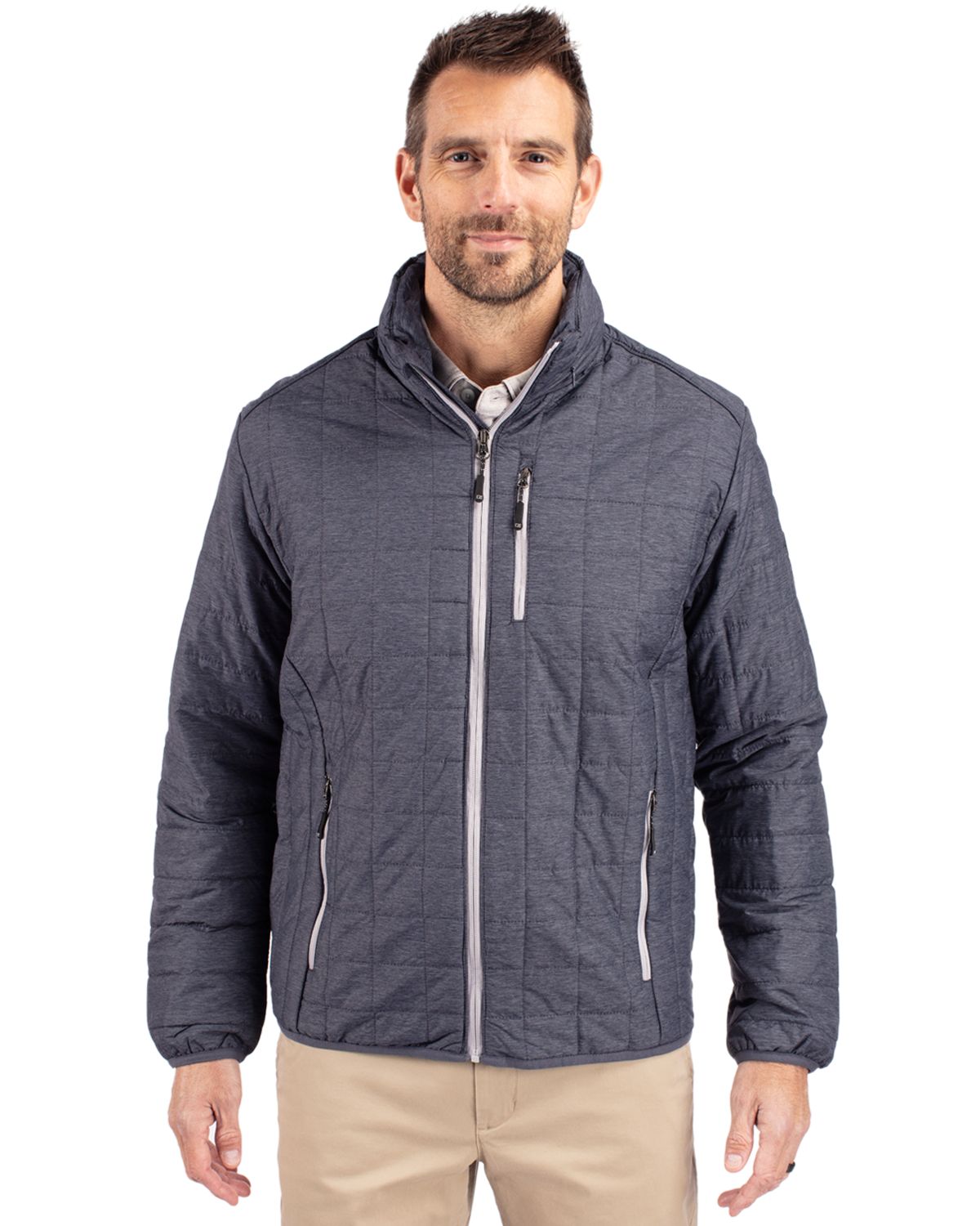 Rainier PrimaLoft Mens Eco Insulated Full Zip Puffer Jacket