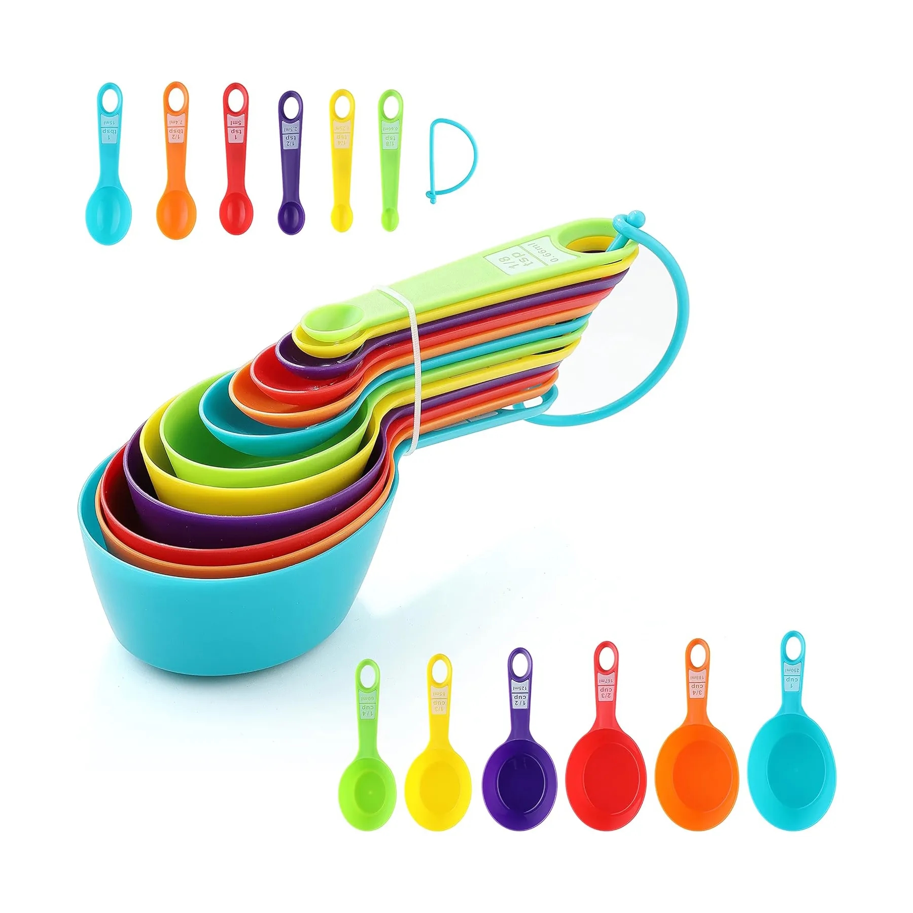 12PCS Colorful Measuring Cups and Spoons Set 2