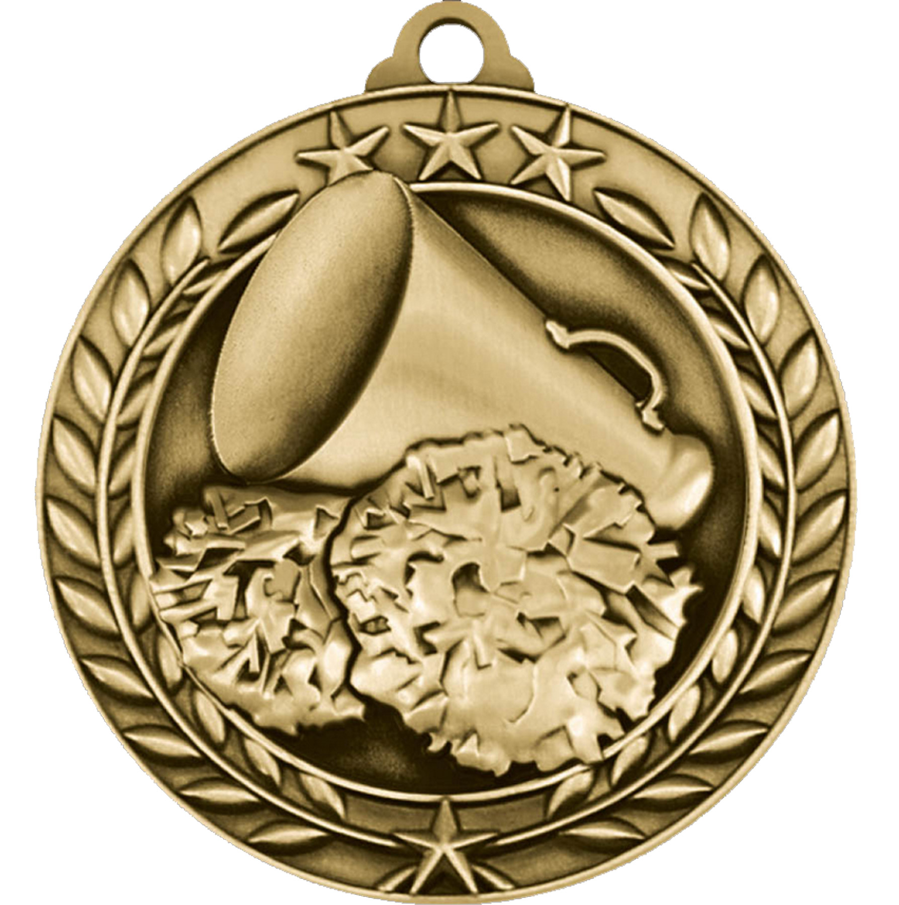 Stock Small Academic & Sports Laurel Medals: Cheerleading 3