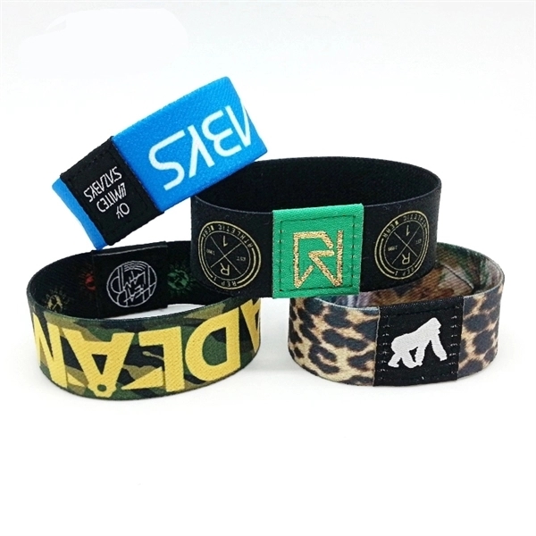 Full Color Printed Elastic Woven Wristband 2