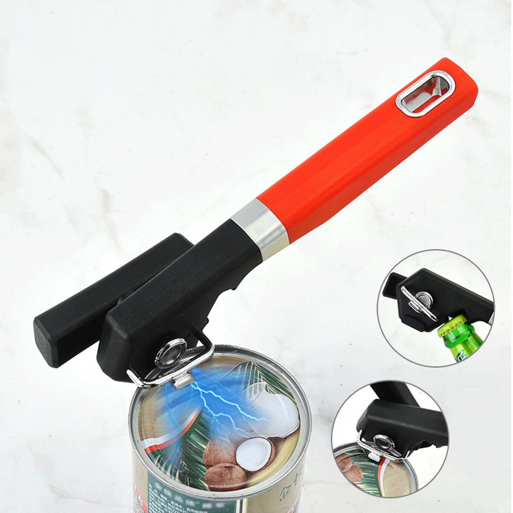 Safe Stainless Steel Can Opener - Bottle Opener for Cans 2