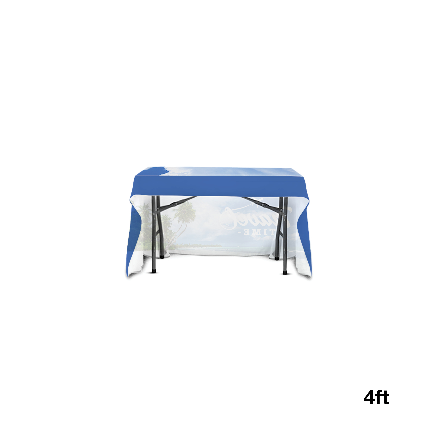 DisplaySplash 4' Open Back Table Throw 1