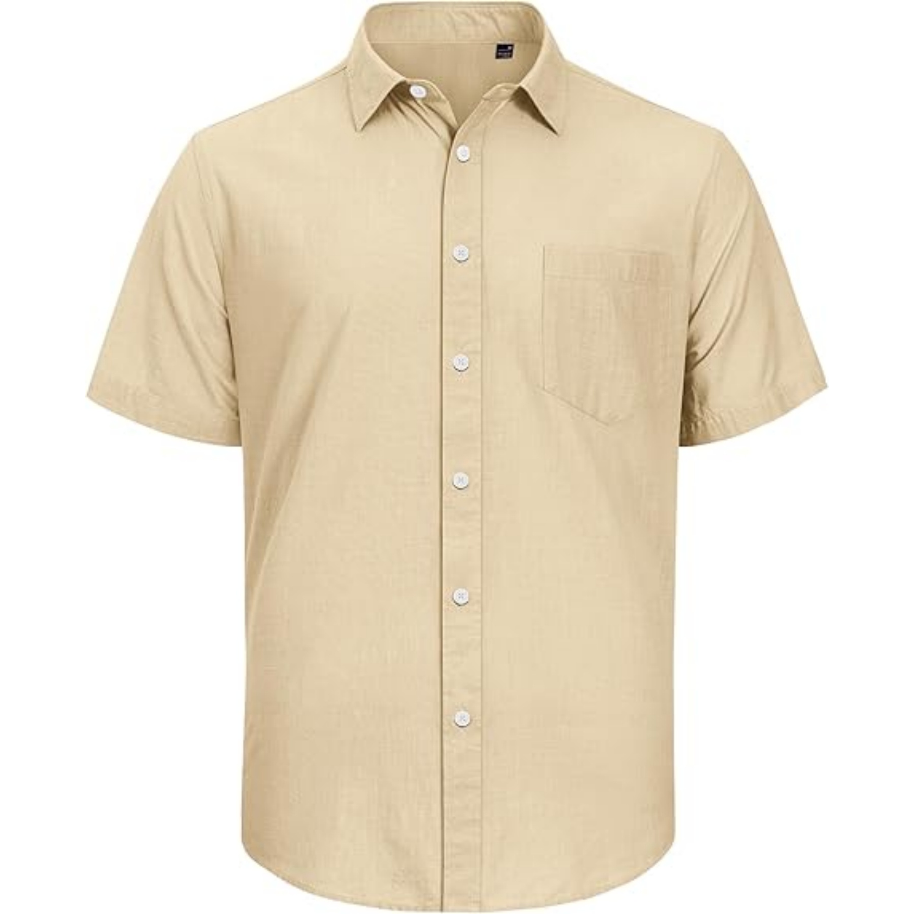 Men's Cotton Linen Short Sleeve Shirt 22