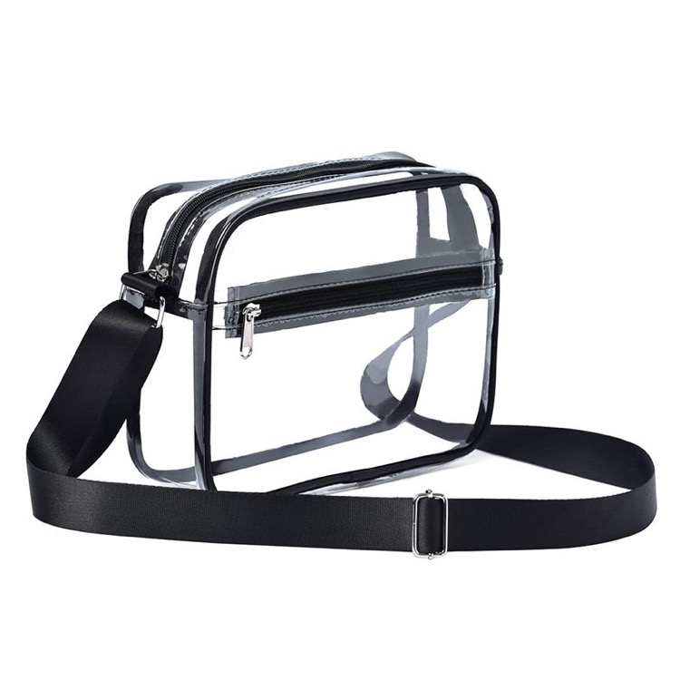 Clear PVC Crossbody Messenger Shoulder Bag w/Adjustable Strap 4
