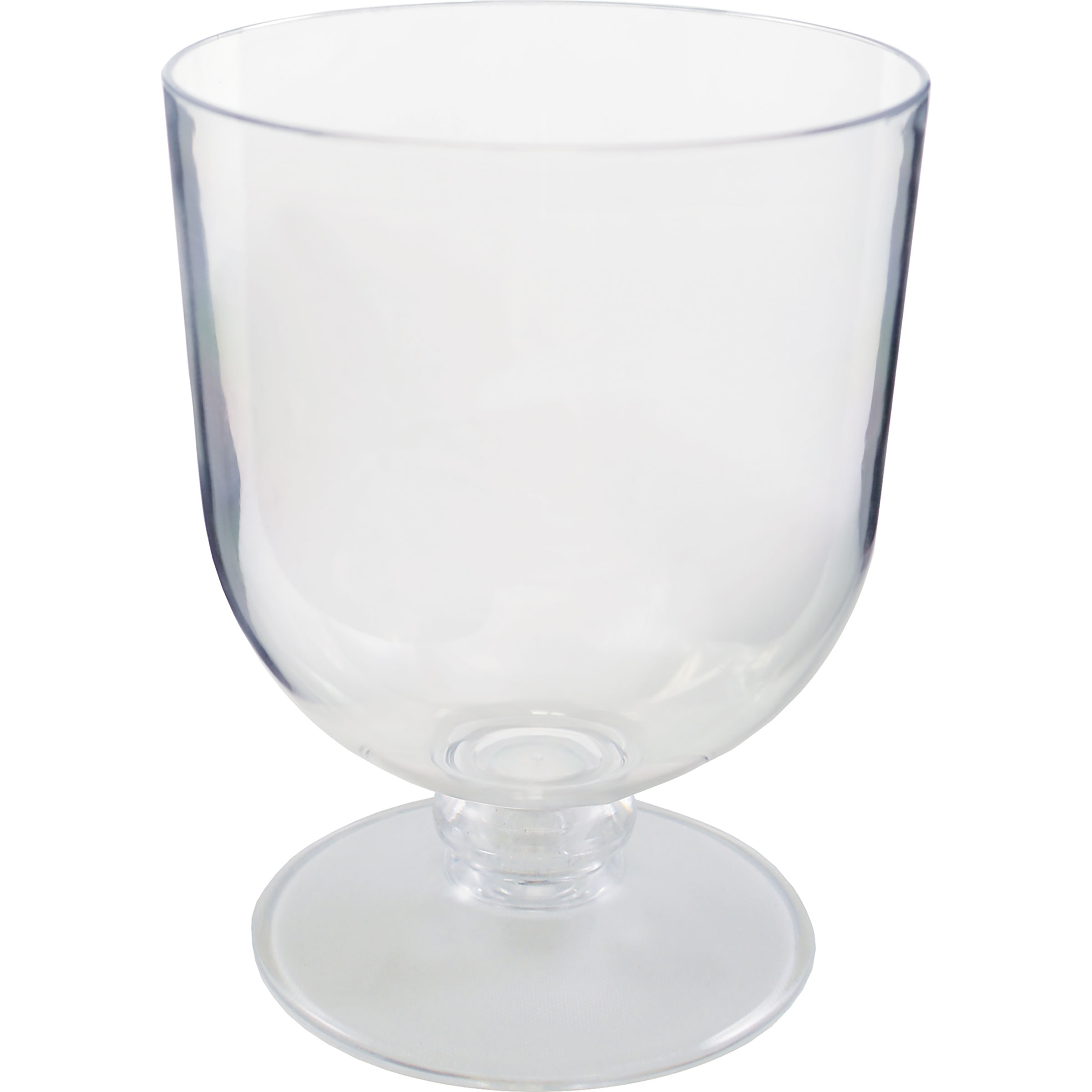 14oz Short Stem Plastic Wine Goblet with Your Choice of Base Color 7