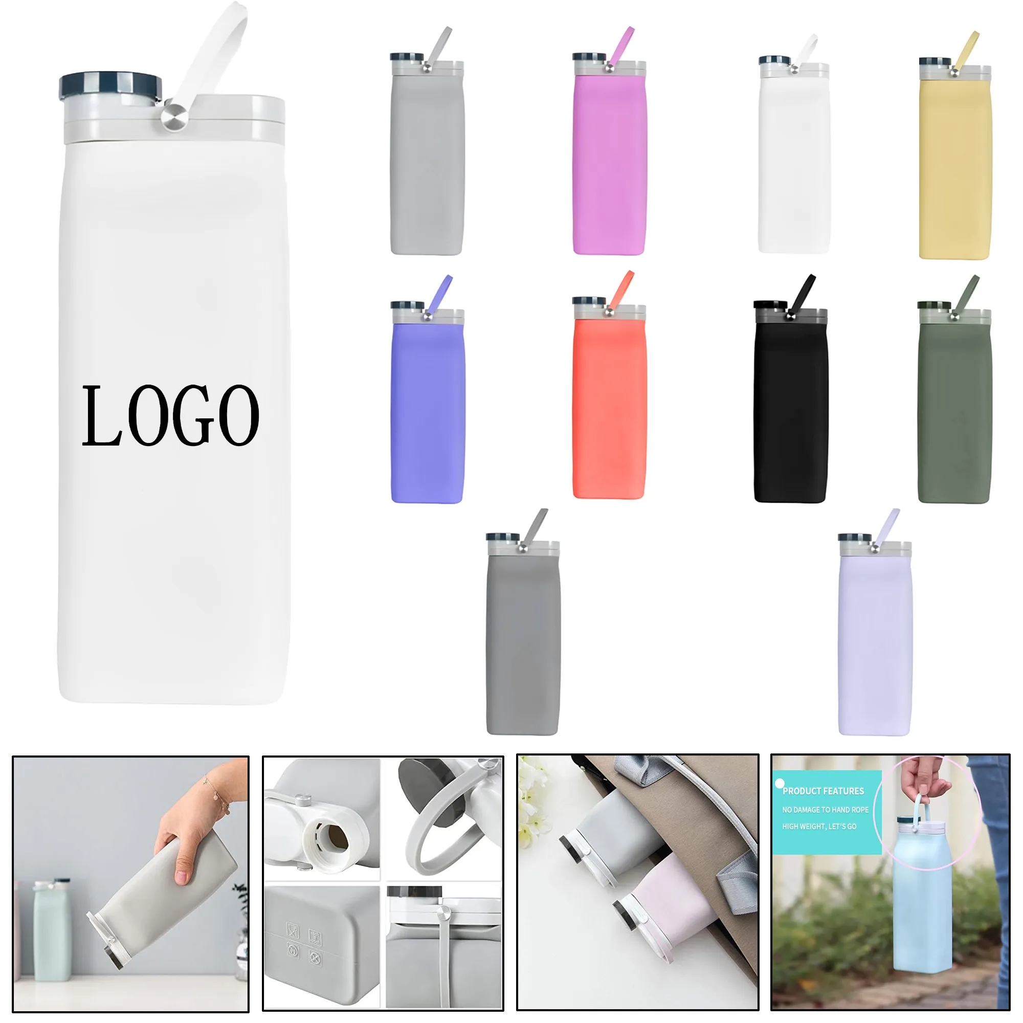 20oz Portable Silicone Folding Water Cup 5