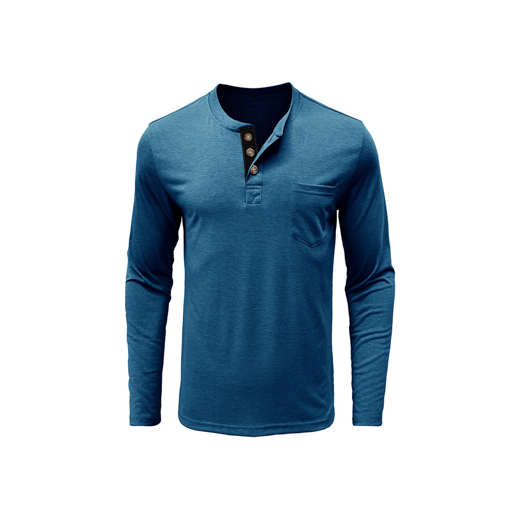 Men 3 Button Long Sleeve Shirt 5